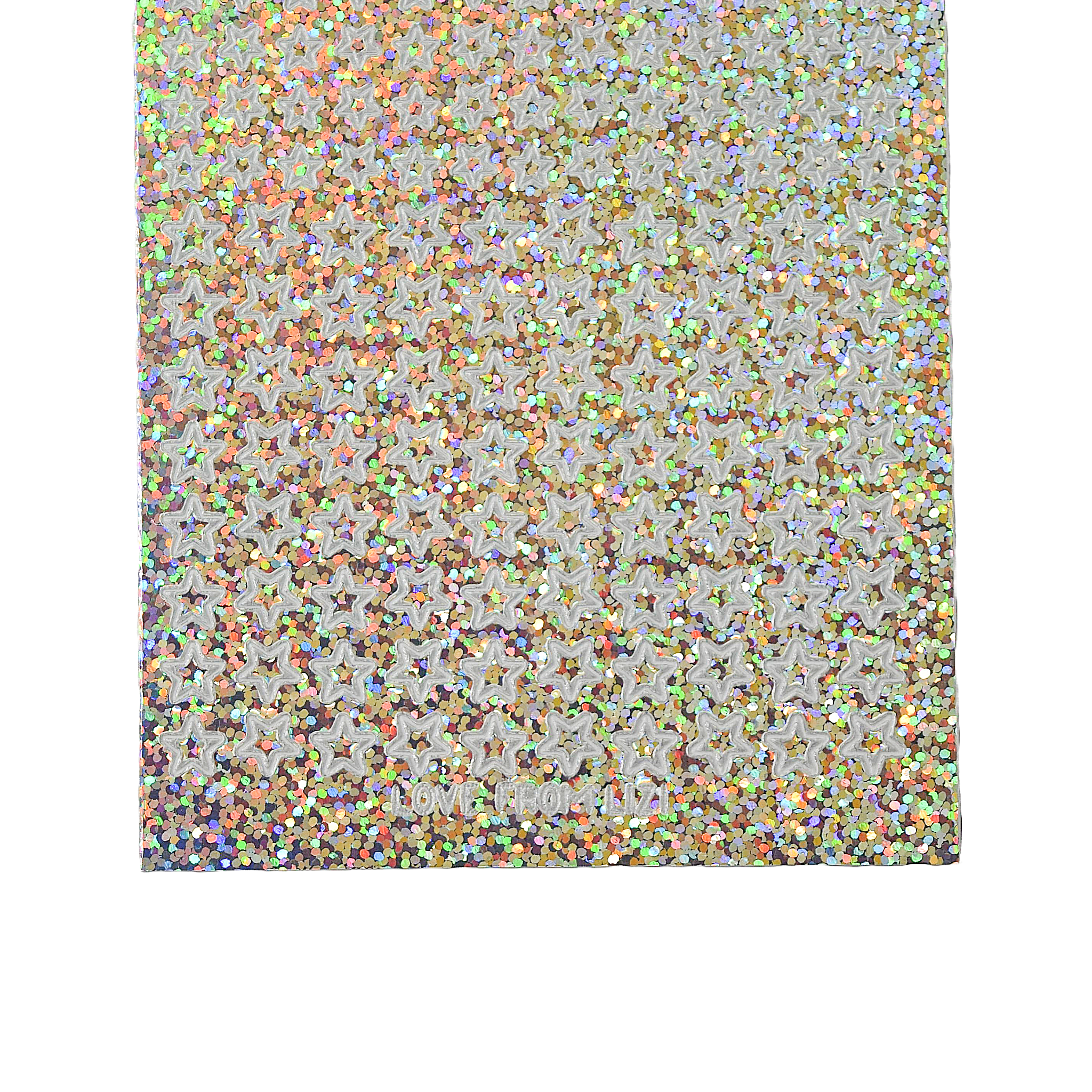 Mini Stars Silver Holographic Peel-Off Stickers